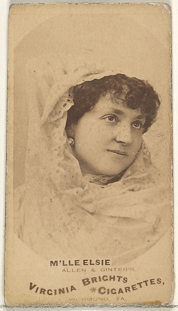 Allen & Ginter, Mlle. Elsie, from the Actors and Actresses series (N45, Type 1) for Virginia Brights Cigarettes
