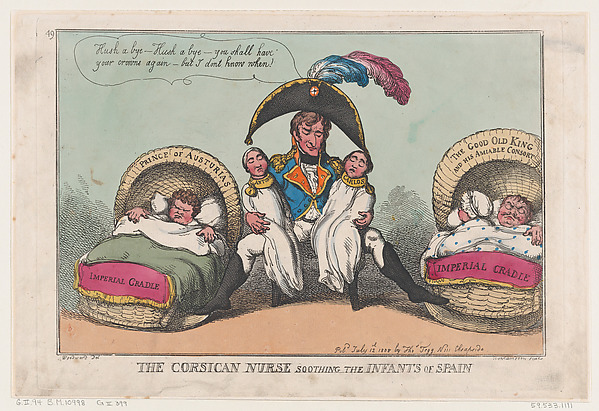 Thomas Rowlandson, The Corsican Nurse Soothing the Infants of Spain