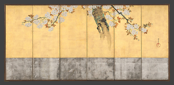 Sakai Hōitsu, Blossoming Cherry Trees