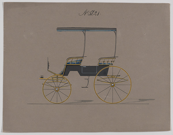 Brewster & Co., Design for Canopy Top Phaeton, no. 3721