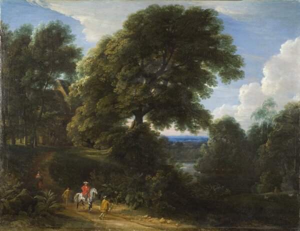 Jacques d' Arthois, Landskap med rödklädd ryttare