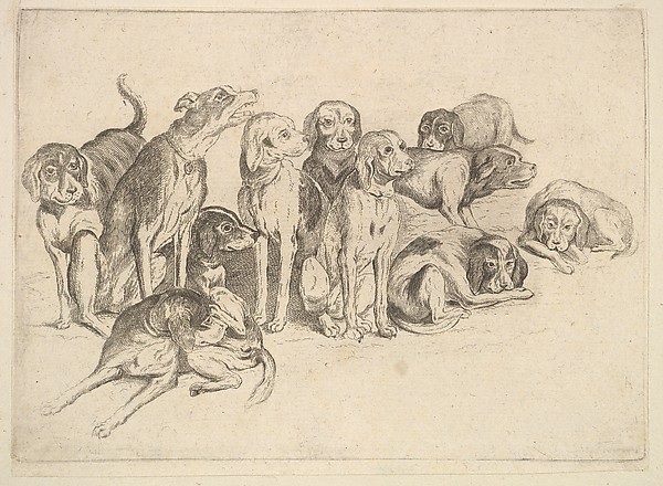 Wenceslaus Hollar, Eleven Hounds