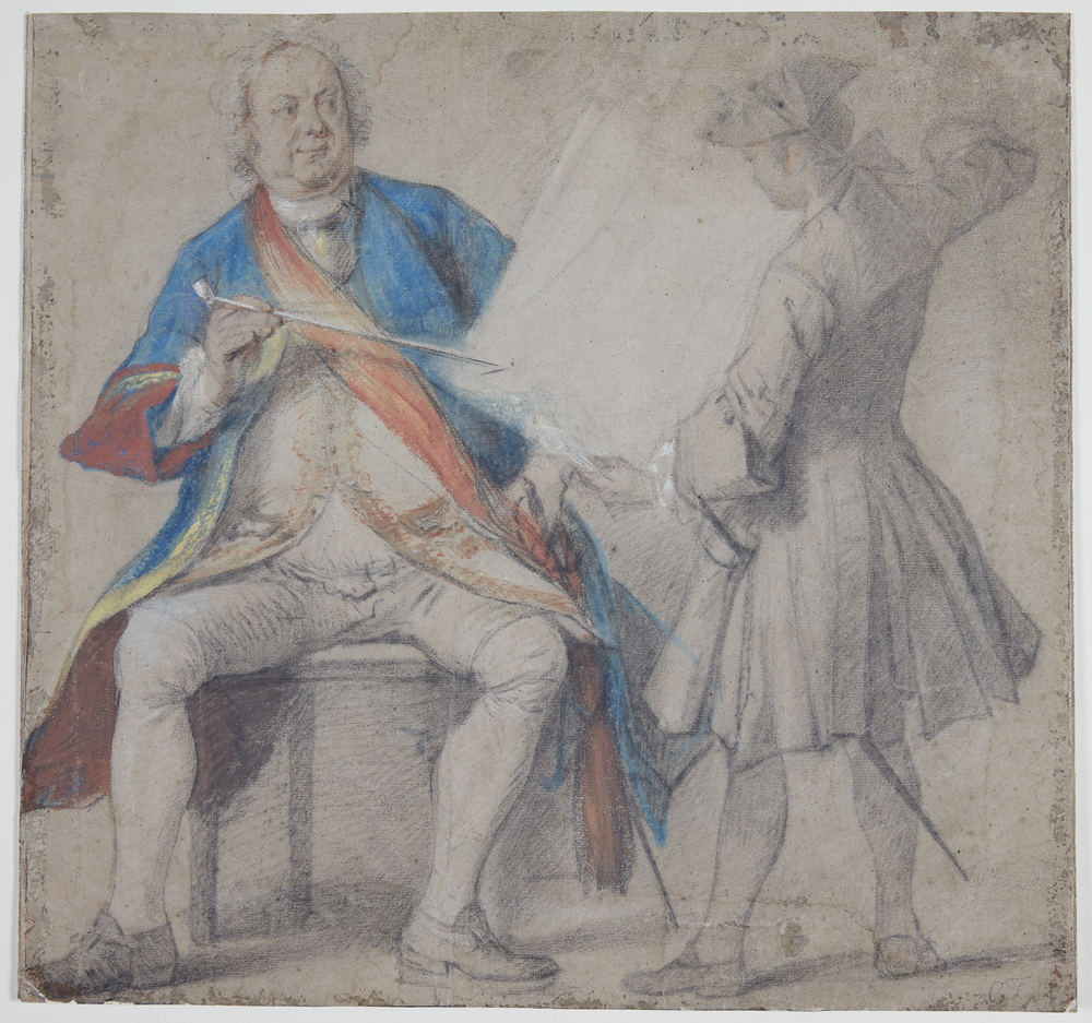 Cornelis Troost, Siddende officer foran en mand der læser op