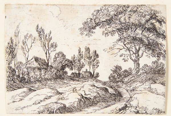 Lodewijk de Vadder, Stort træ ved en vej