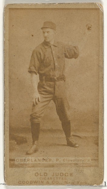 Goodwin & Company, Hartman Louis "Doc" Oberlander, Pitcher, Cleveland, from the Old Judge series (N172) for Old Judge Cigarettes