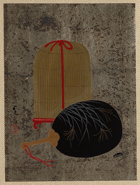 Shibata Zeshin, Fan and Insect Cage
