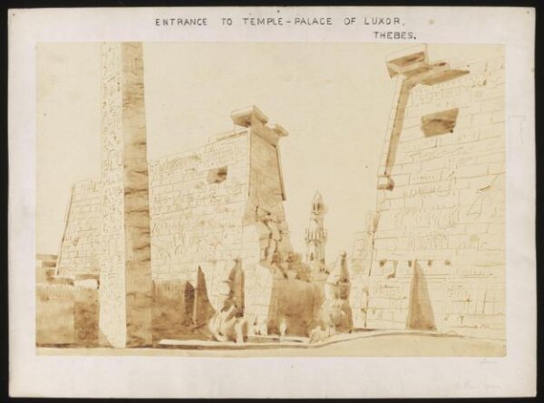 Spiers, Richard Phené, Entrance to Temple - Palace of Luxor, Thebes.