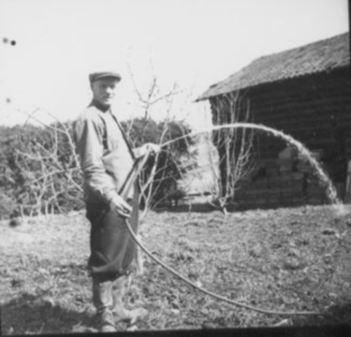 Anno Domkirkeodden, STANGEBYEN, MANN MED VANNSLANGE, GJERMSTAD, DA MJØSVANNET KOM TIL STANGE