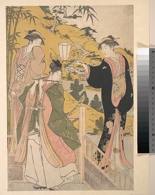 Torii Kiyonaga, Yoshitsune Serenading Jorurihime