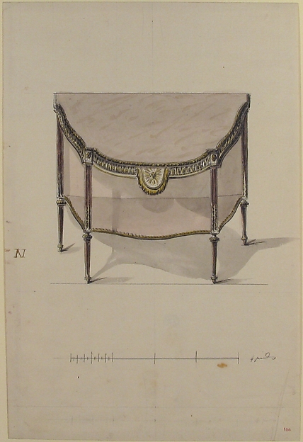 Anonymous, French, 18th century, Design for a Console Table