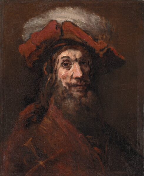 Rembrandt van Rijn, Skitse til Ridderen med falken, kendt som "Korsridderen"