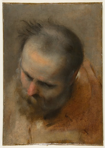 Federico Barocci, Head of a Bearded Man Looking to Lower Left (Nicodemus)