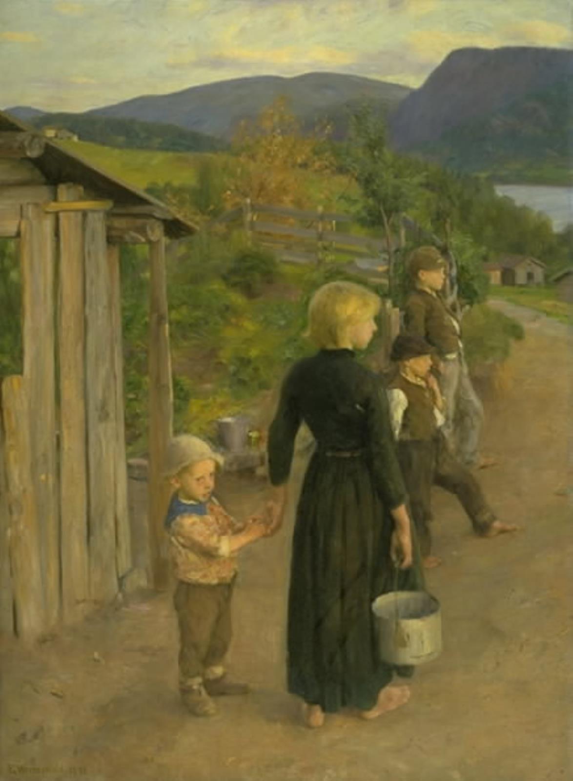Erik Werenskiold, Ventende børn