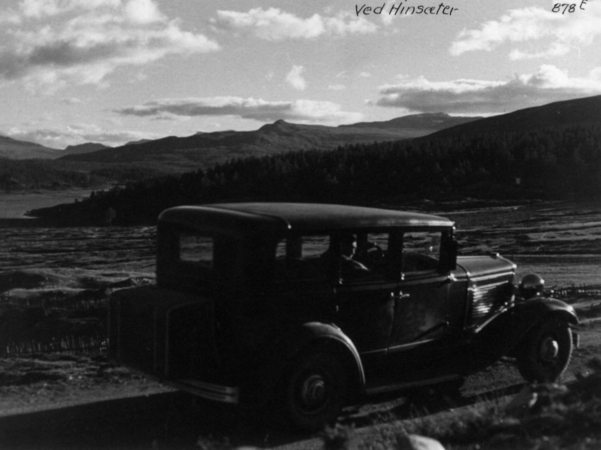 Anders Beer Wilse, Jotunheimen, Utsikt fra Hindsæter, Sjodalen, Samferdsel, Landskap, Bil