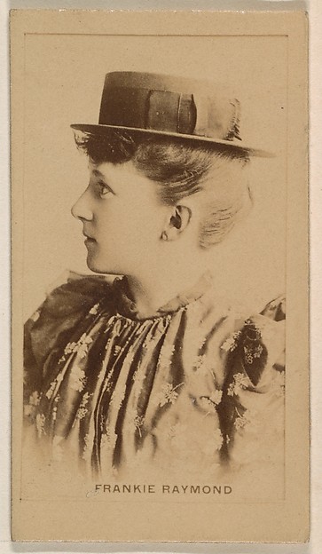 Kinney Brothers Tobacco Company, Frankie Raymond, from the Actresses series (N245) issued by Kinney Brothers to promote Sweet Caporal Cigarettes