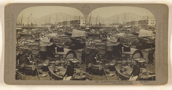 Carleton H. Graves, A myriad of junks at the wharves. [-illeg.], China.