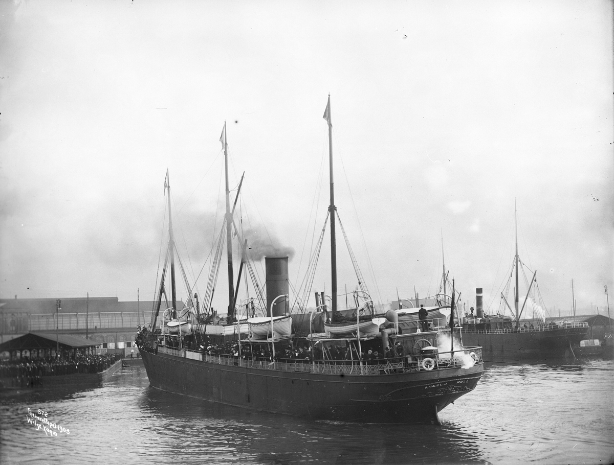 Anders Beer Wilse, Prot: Avgang Emigrantskib Angelo Feb.1903