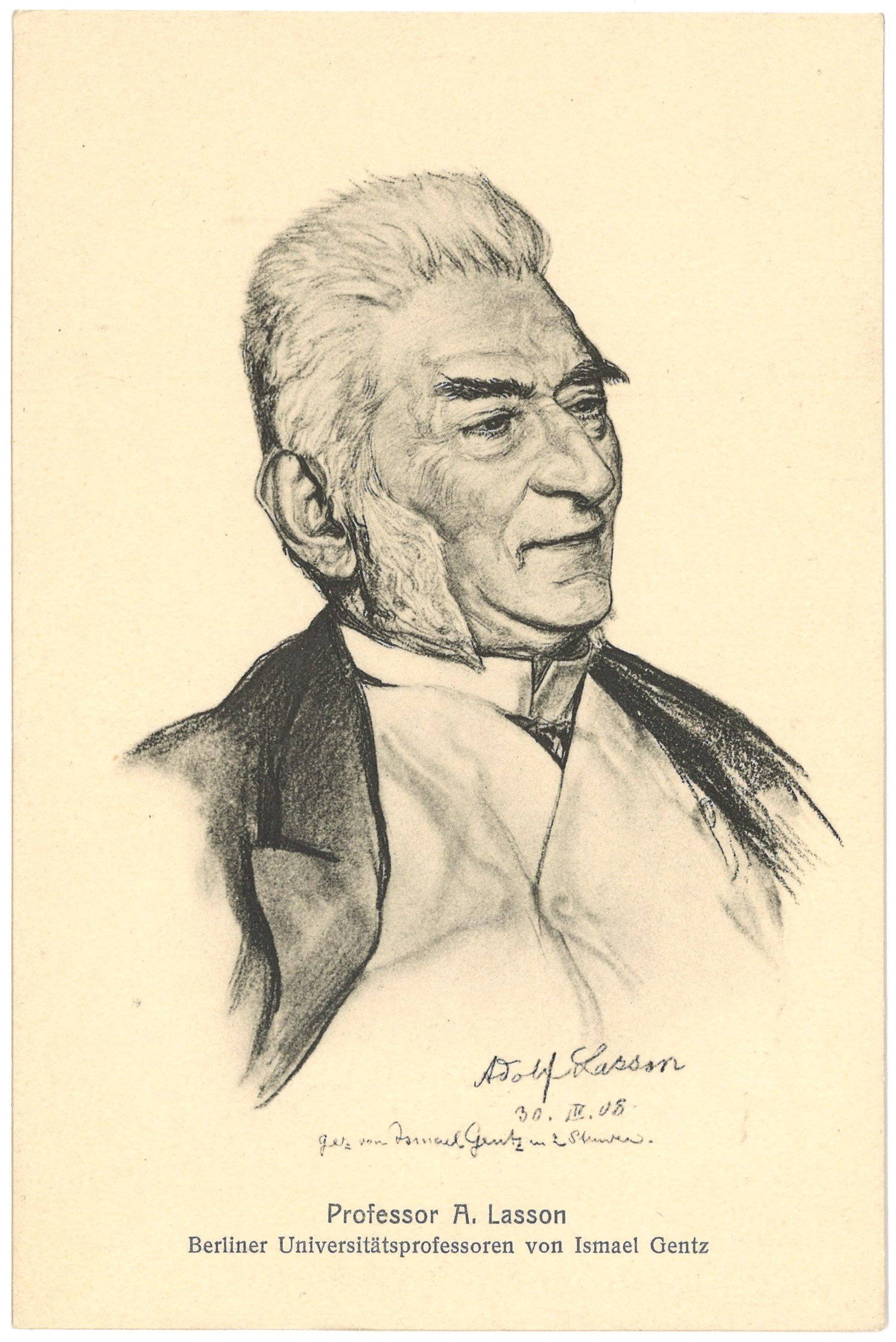 Ismael Gentz, Lasson, Adolf (1832–1917), Philosoph (Zeichnung von Ismael Gentz)