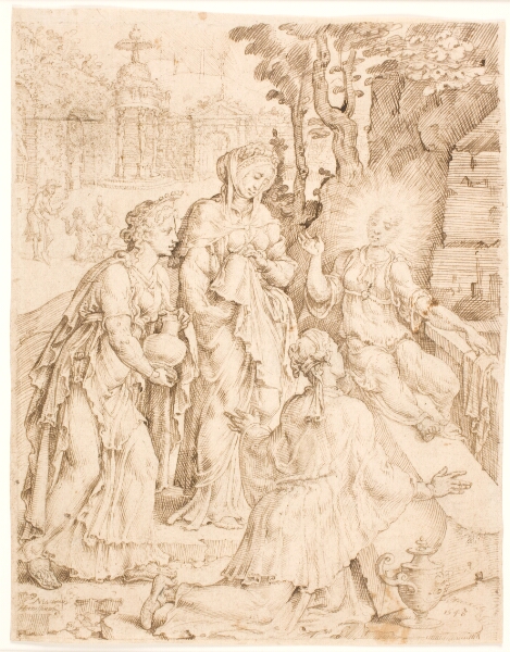 Maarten van Heemskerck, Kvinderne ved graven