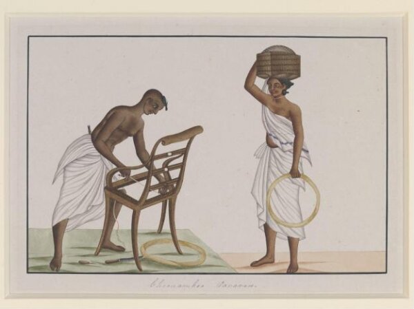 Unknown, A chair-caner and his wife