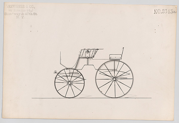 Brewster & Co., Design for T-Cart, no. 3345a