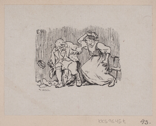 F. Hendriksen, Illustration til "Askeladden som fik prinsessen til at løgste sig"