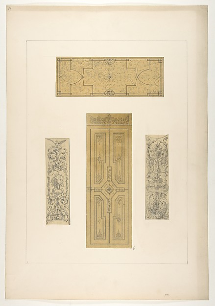 Jules-Edmond-Charles Lachaise, Four designs for decorative panels