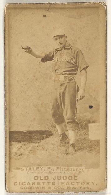 Goodwin & Company, Henry "Harry" Eli Staley, Pitcher, Pittsburgh, from the Old Judge series (N172) for Old Judge Cigarettes