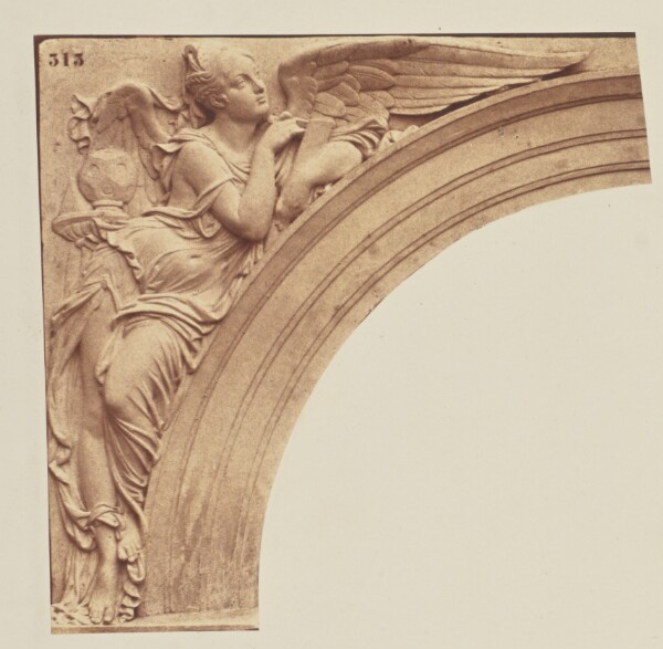 Édouard Baldus, ["La Géométrie", Sculpture by Jean-Baptiste-Jules Klagmann, Decoration of the Louvre, Paris]