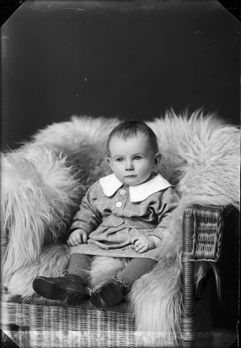 Skötsner-Edhlund, Ateljéporträtt - barn till snickare Mattsson från Östhammar, Uppland 1923