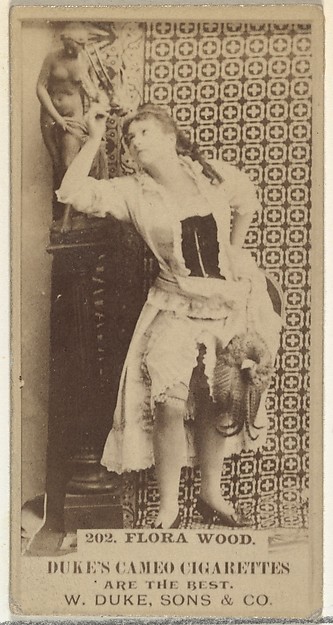 W. Duke, Sons & Co., Card Number 202, Flora Wood, from the Actors and Actresses series (N145-5) issued by Duke Sons & Co. to promote Cameo Cigarettes