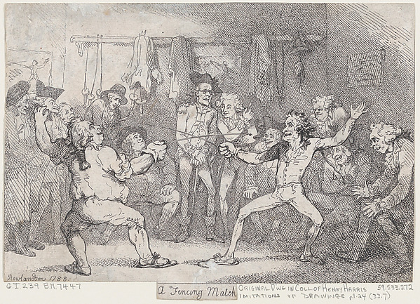 Thomas Rowlandson, A Fencing Match