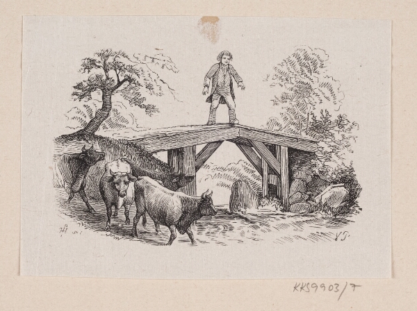 H.P. Hansen, Illustration til "Store Claus og lille Claus" i H.C. Andersen, "Eventyr og Historier", Bind 1