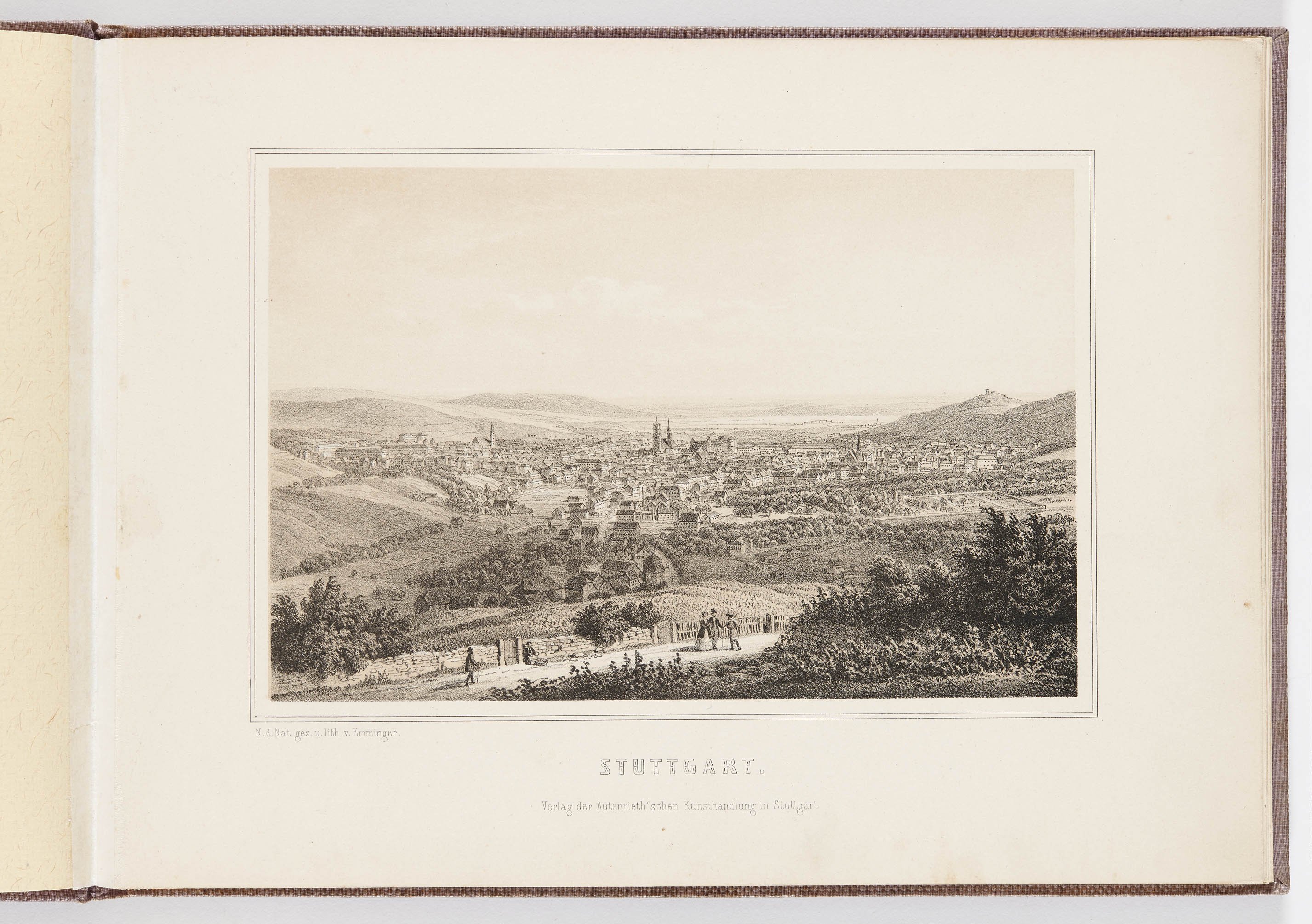 Eberhard Emminger, "Album von Stuttgart", Blatt 1: "Stuttgart."