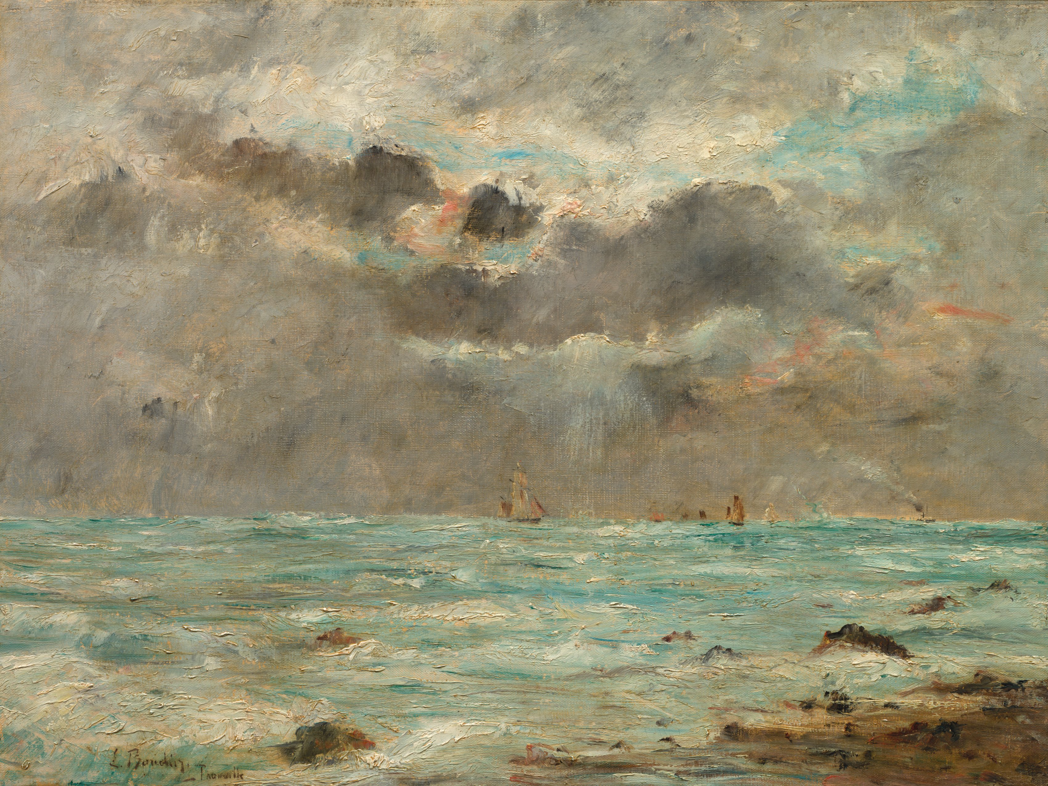 Eugène Boudin, The Coast at Trouville