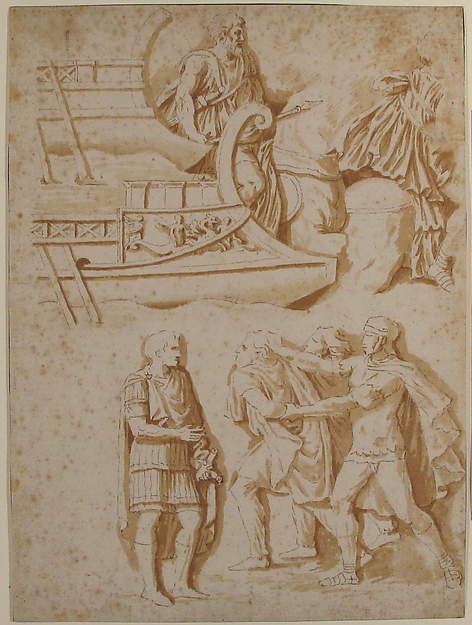 Nicolas Poussin, Studies of Details from Trajan's Column