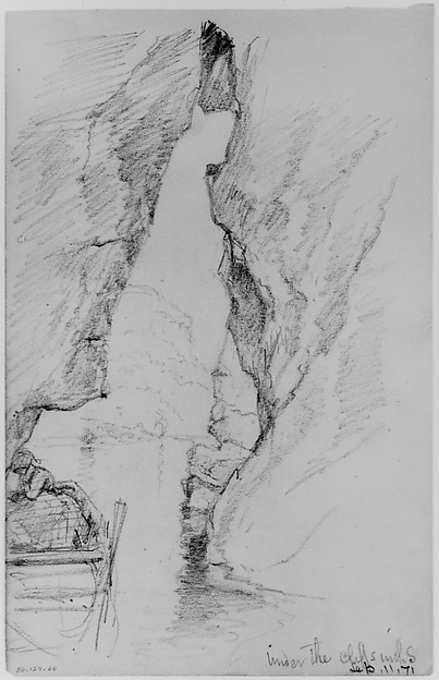 Daniel Huntington, Under the Cliffs, 1871 (from Sketchbook)