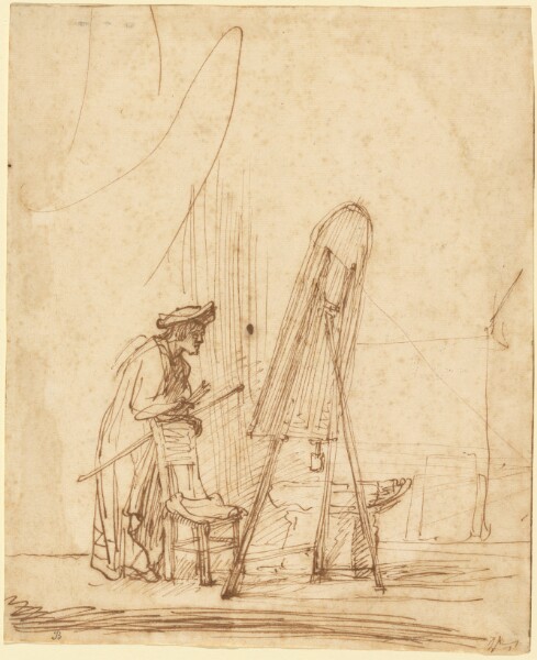 Rembrandt Harmensz. van Rijn, An Artist in His Studio