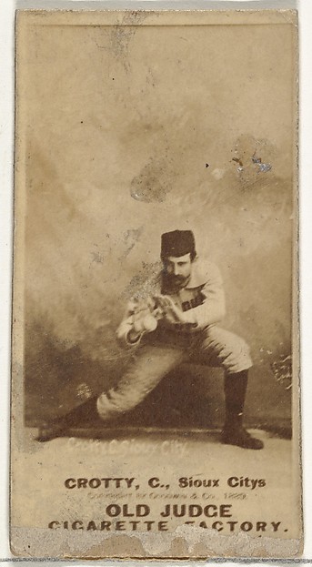 Goodwin & Company, Joseph P. "Joe" Crotty, Catcher, Sioux City Corn Huskers, from the Old Judge series (N172) for Old Judge Cigarettes
