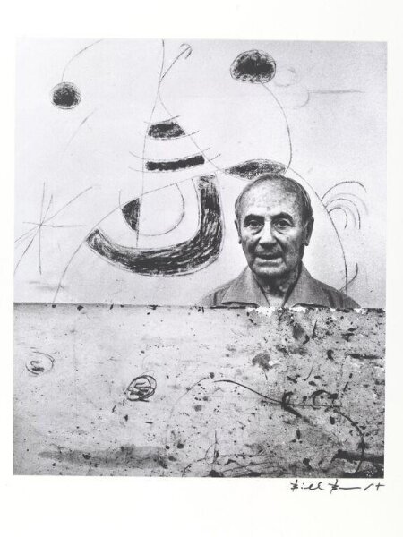 Bill Brandt, Miro (new portrait behind painting)
