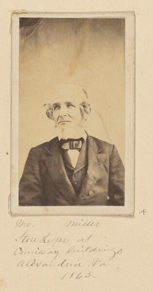 A. J. Russell, [Mr. Miller, Commissary Storekeeper]