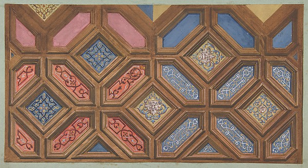 Jules-Edmond-Charles Lachaise, Alternate designs for the decoration of a coffered ceiling