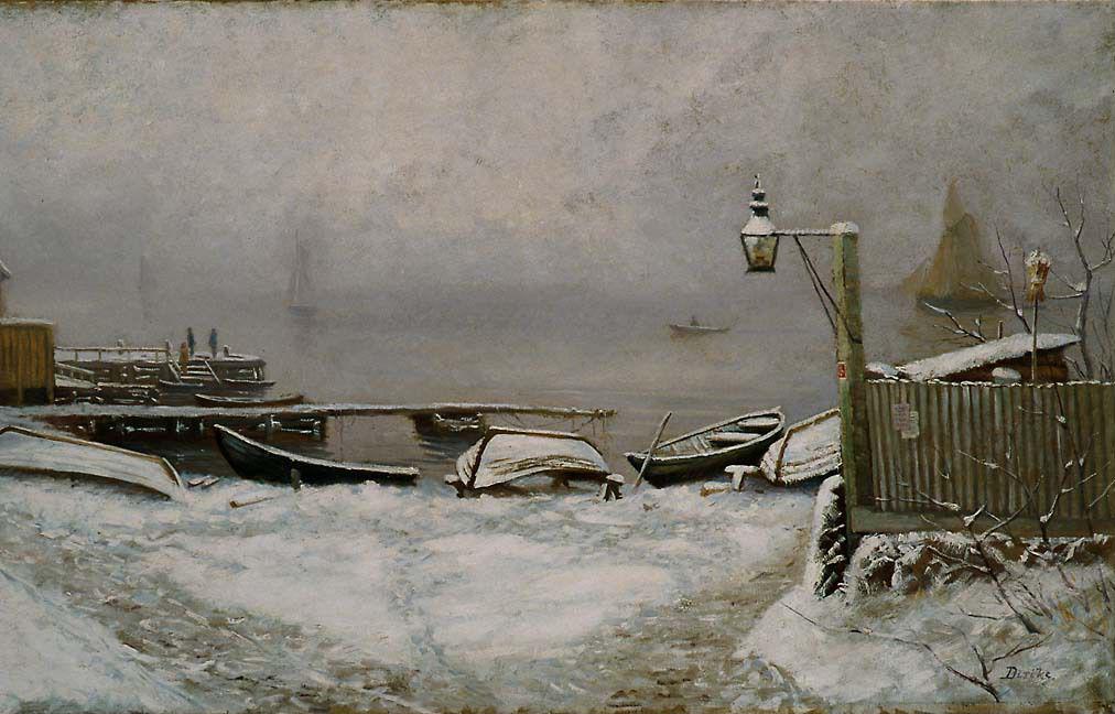Karl Edvard Diriks, The Coast at Drøbak in December