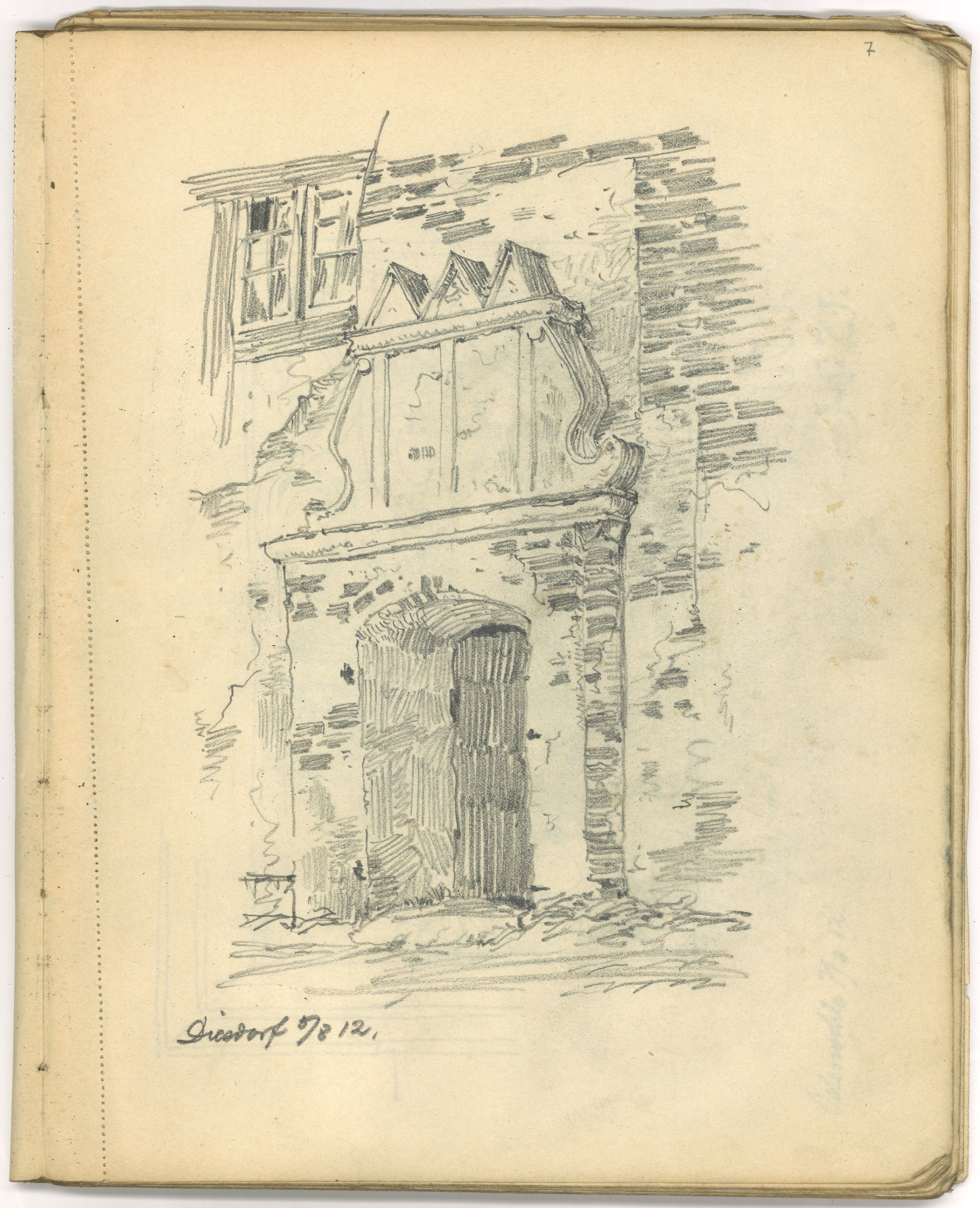 Otto Stiehl, Diesdorf (Altmark): Älteres Amtshaus, Portal von Südosten