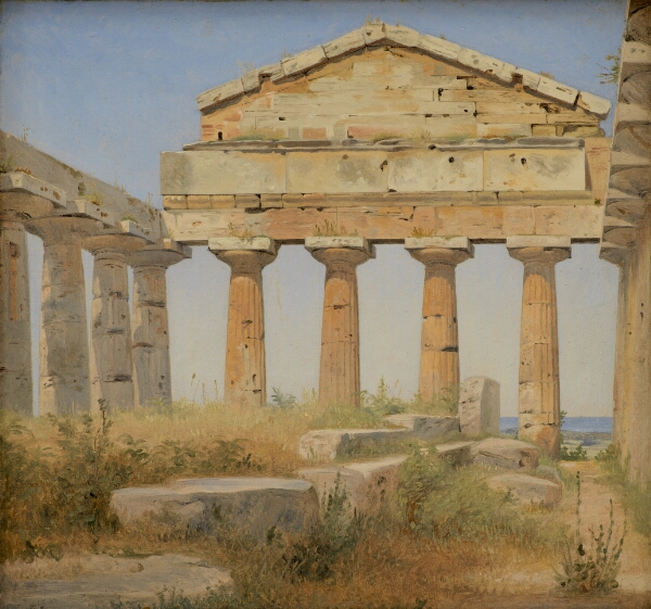 Constantin Hansen, Athenatemplet i Pæstum