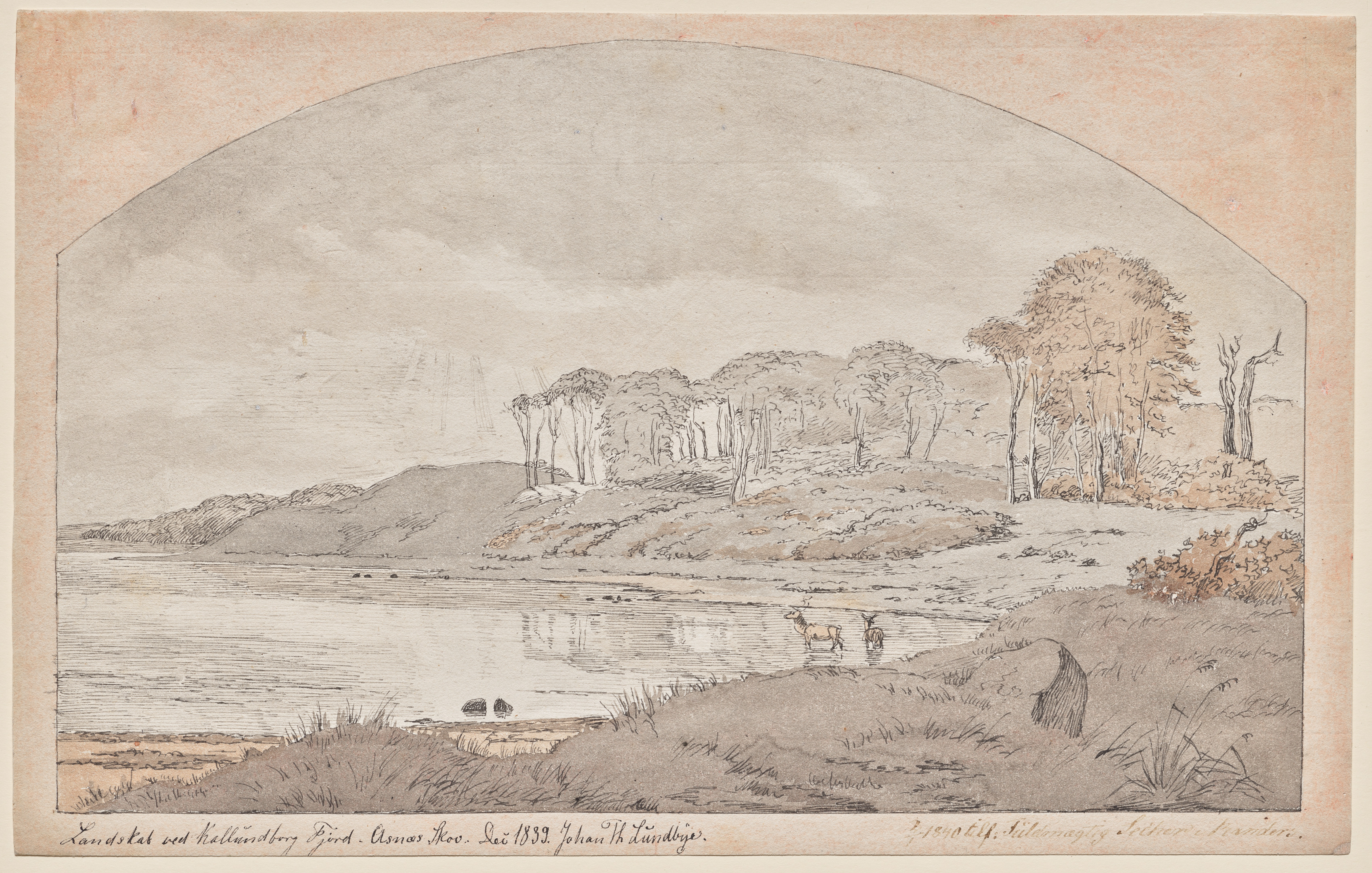 Johan Thomas Lundbye, Asnæs Skov, Bay at Kalundborg Fjord