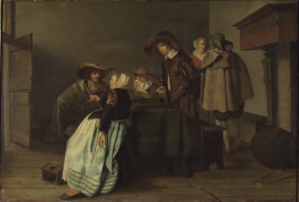 Pieter Codde, Män och kvinnor samtalande