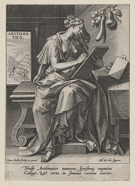 Johann Sadeler I, Arithmetica, from "The Seven Liberal Arts"
