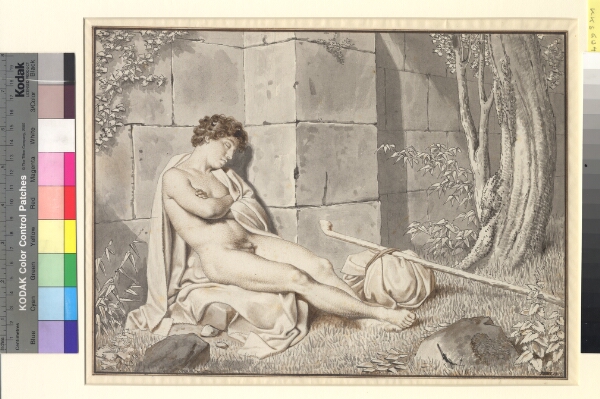 C.W. Eckersberg, Sovende nøgen dreng ved en mur