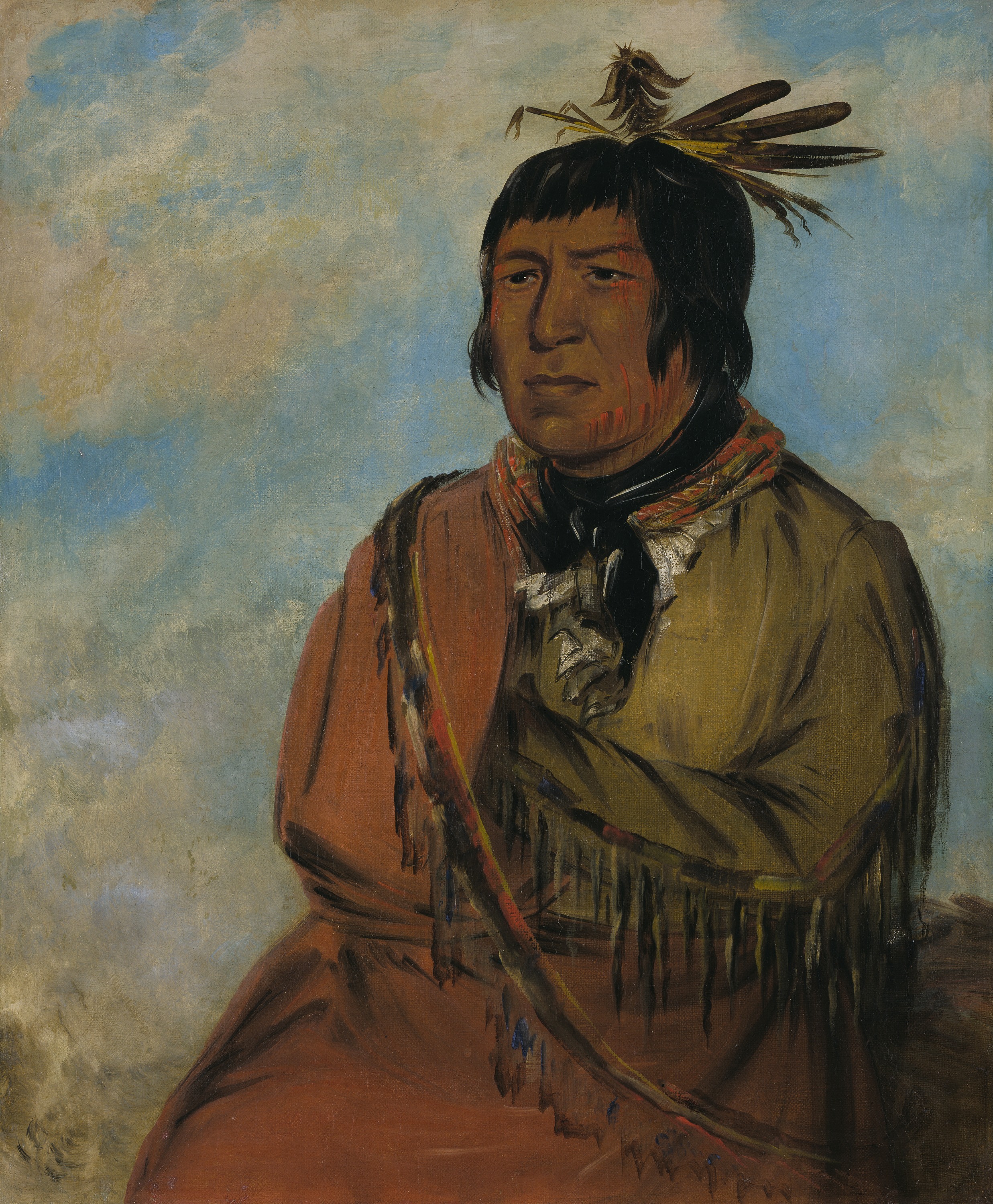 George Catlin, Na-pów-sa, Bear Traveling at Night, a Chief